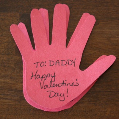 Valentine's day Hand print card
