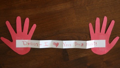 Valentine's day hand print card (2)