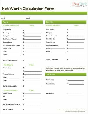 Getting Out of Debt: Your Net Worth and Pay Down Forms