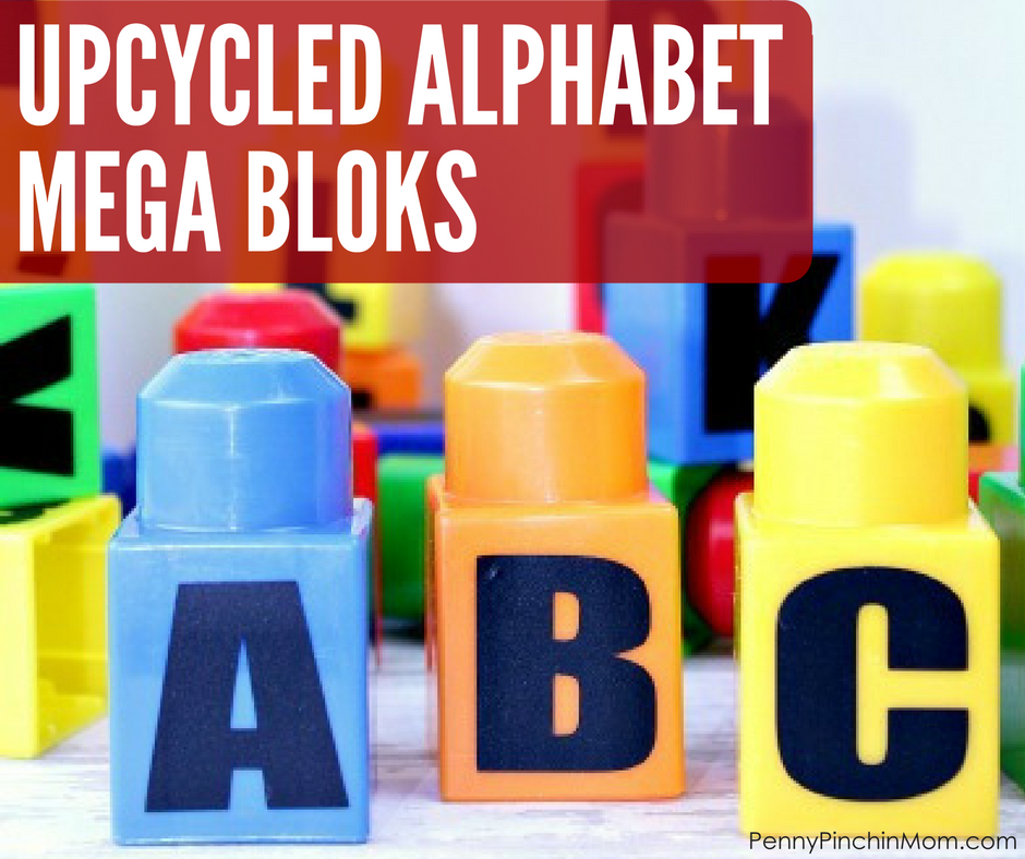 DIY Alphabet Blocks -- Created with Upcycled Mega Bloks