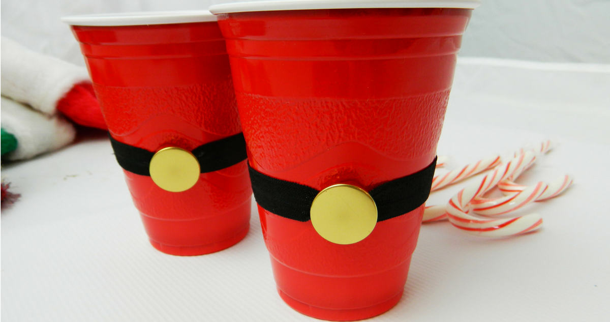 DIY Santa Cups with Reusable Belts (Money Saving Idea)