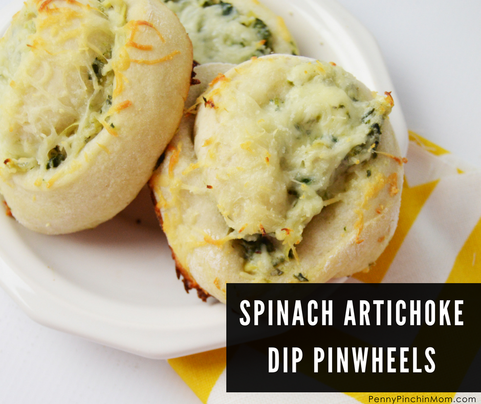 Spinach Artichoke Dip Pinwheels The perfect appetizer!