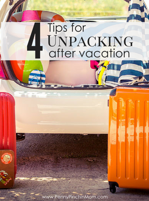 You can find all sorts of tips and ideas for helping you pack to leave on vacation? But, what about when you get home? Is there a way to make this easier? You bet! I've got FOUR tips I use on every trip our family takes and it makes unpacking SO much easier!