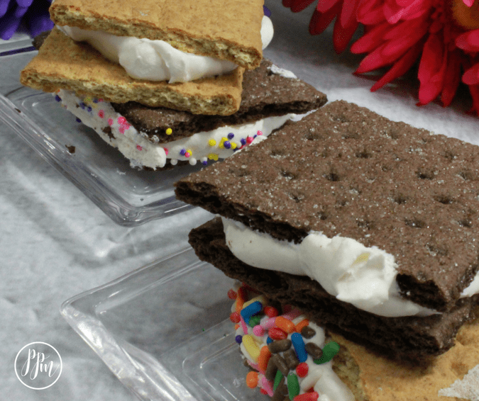 ice cream sandwiches made from graham crackers