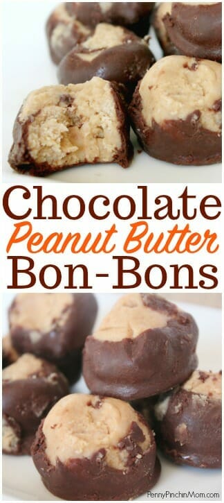 chocolate peanut butter bon bon