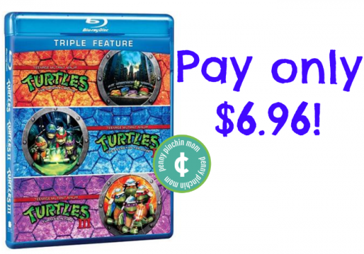 Teenage Mutant Ninja Turtles Triple Feature Blu-ray DVD $6.96 + FREE Store Pickup!