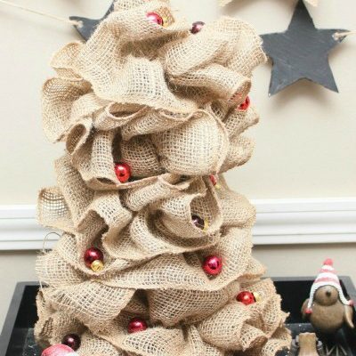 Burlap Tree DIY Home and Holiday Decor (Completed in 10 minutes or less!)