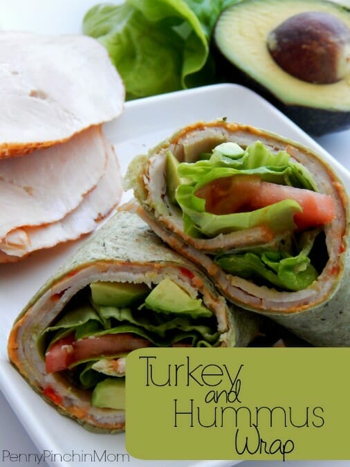 Easy Lunch Idea - Turkey and Hummus Wrap
