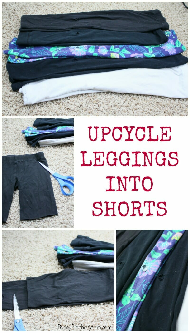 Leggings Upcycle Idea - Easily Turn Them Into Shorts