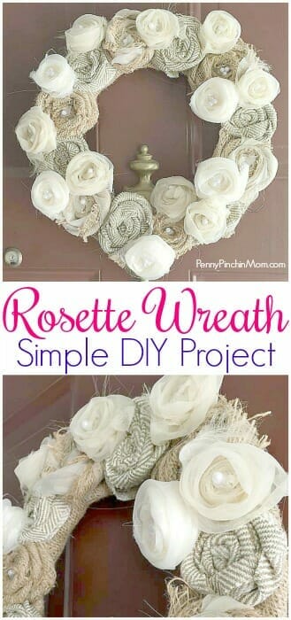 easy rosette wreath DIY