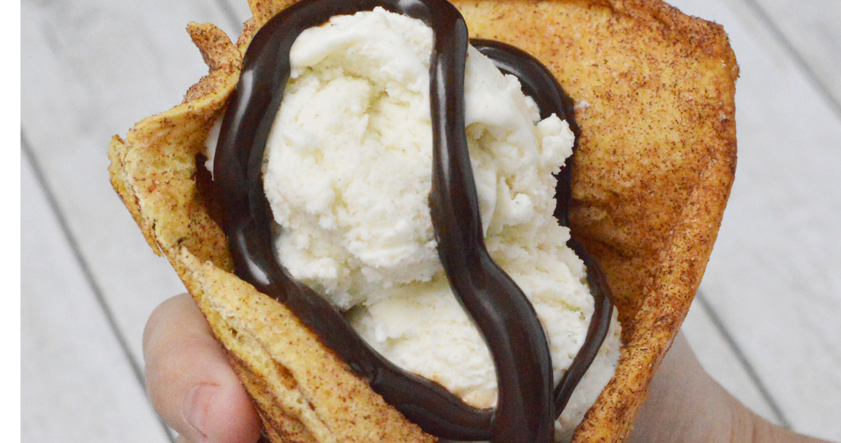 Simple Edible Cinnamon and Sugar Ice Cream Cone