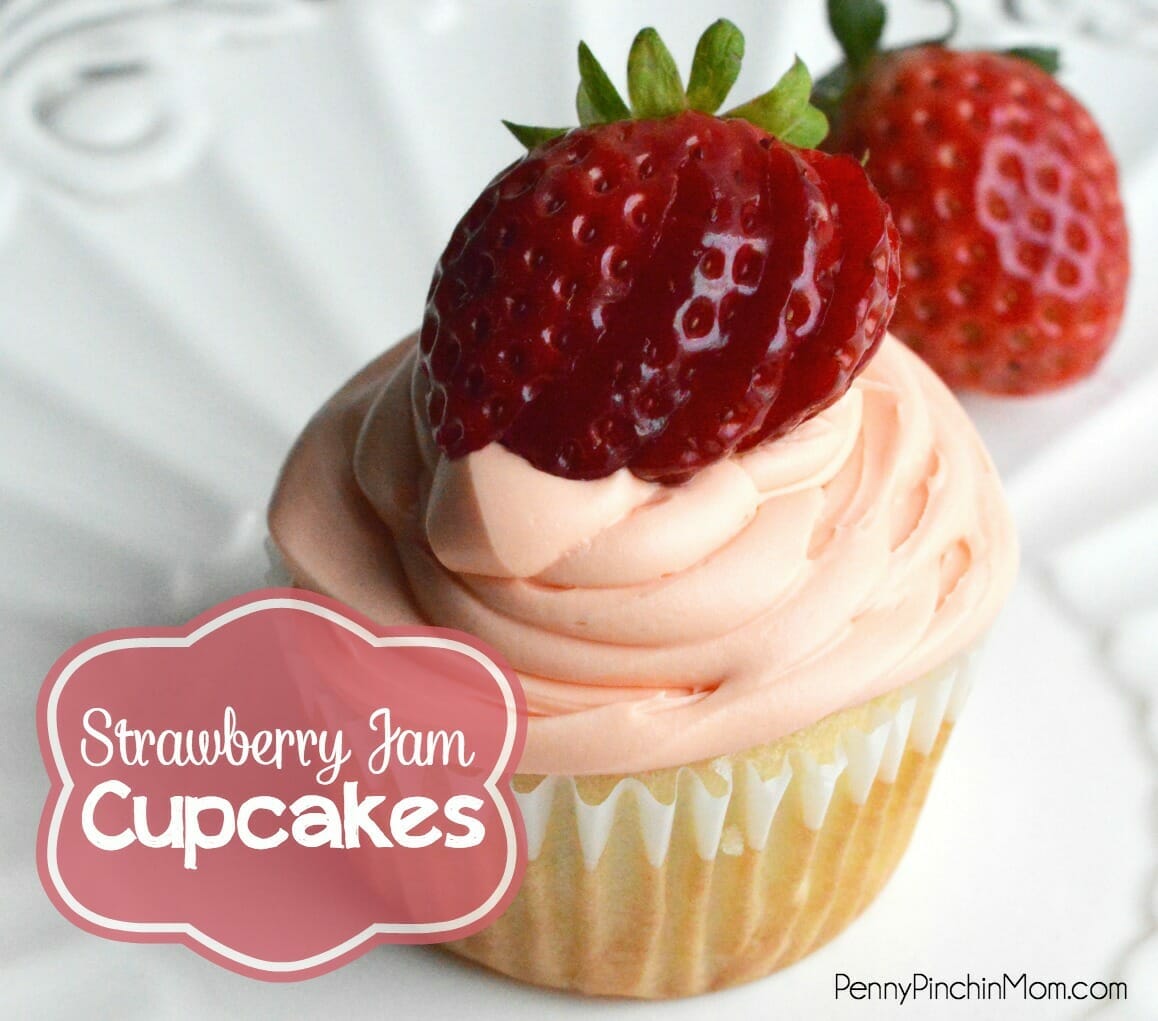 Strawberry Jam Cupcakes