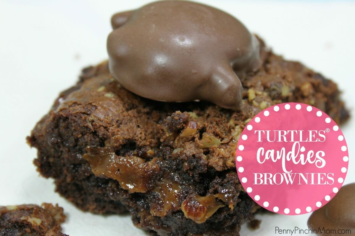 Ooey Gooey Turtles Candies Brownies Easy and Decadent