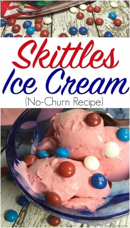 Skittles Ice Cream (No Churn Recipe)