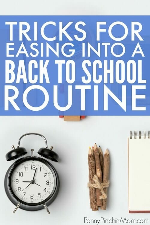 setting up a back to school schedule