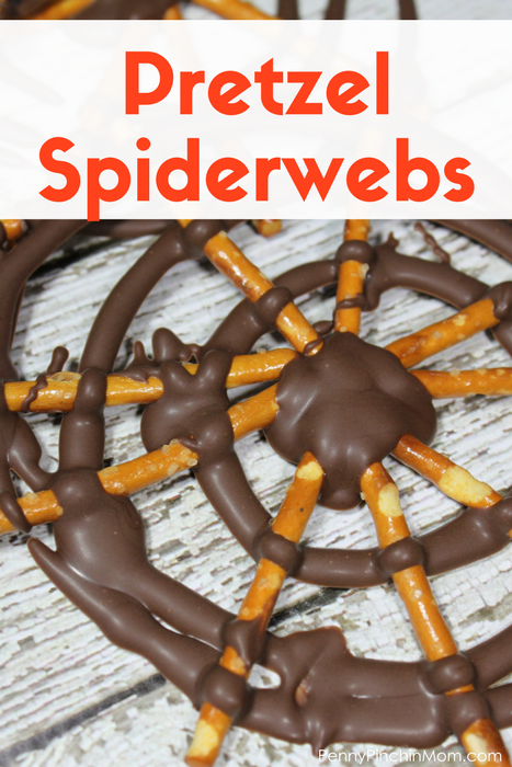 Halloween Treat Idea: Spiderweb Pretzels