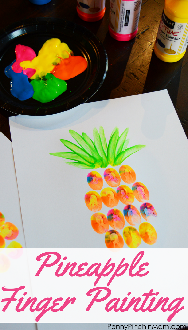 Pineapple Finger Painting | An easy summer DIY craft!