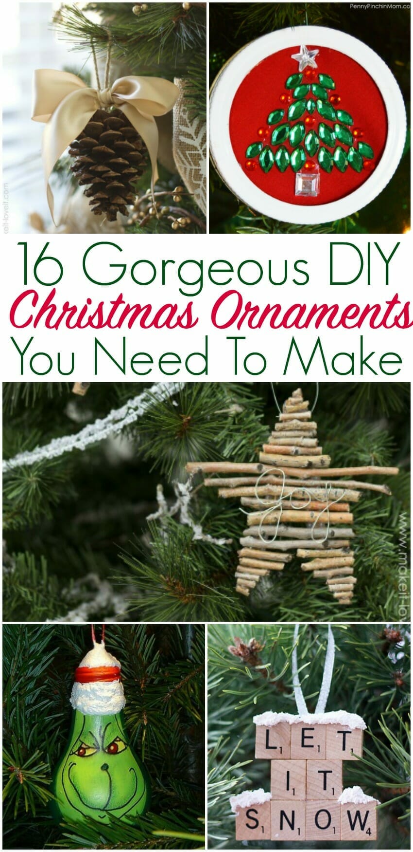 16 Gorgeous DIY Christmas Ornaments To Make Today