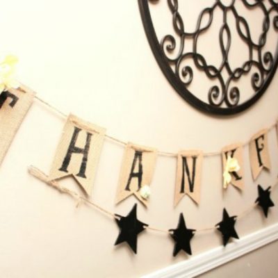 DIY “Thankful” Thanksgiving Banner