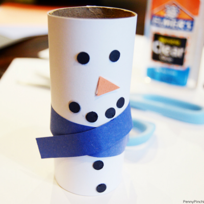 Cardboard Tube Snowman Craft