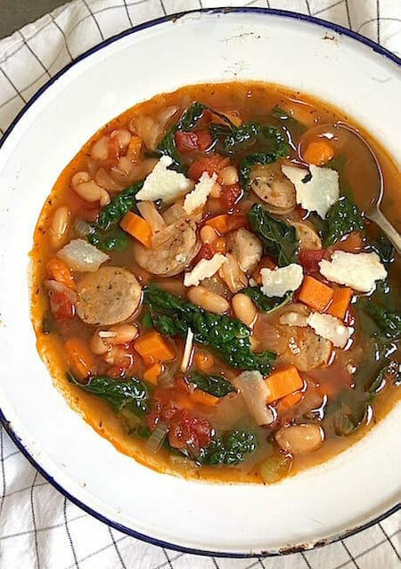 Italian White Bean instant pot soup